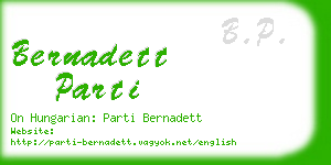 bernadett parti business card